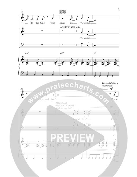 Come And Live Choral Anthem Satb Sheet Music Pdf Lifeway Choral