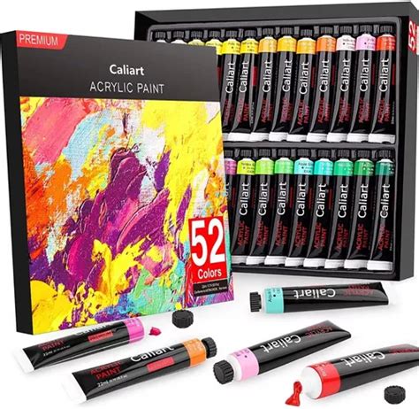 Set Pinturas Acr Licas Premium Caliart Colores Vivos Ml Mercadolibre