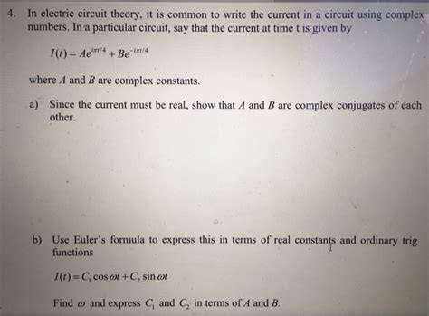 Solved We Recall De Moivre S Formula Ez Ex Iy Ex Cos Y Chegg