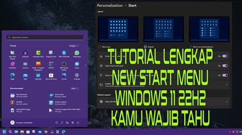 Tutorial Lengkap NEW START MENU Windows 11 22H2 Yang WAJIB KAMU TAHU