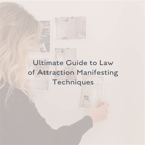 Manifesting Techniques The Ultimate Law Of Attraction Guide Mindset