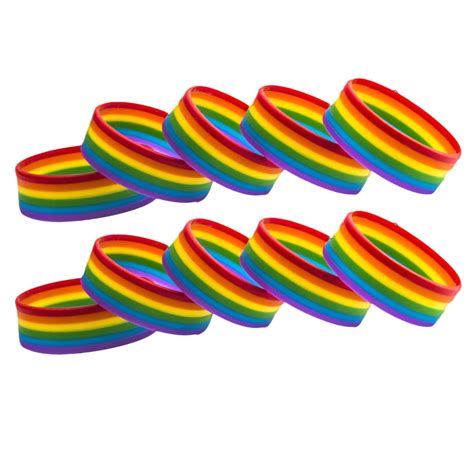 Lgbt Gay Pride Rainbow Pansexual Asexual Genderqueer Bisexual Wristband