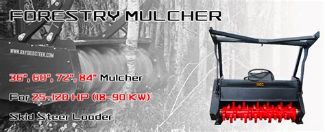 forestry mulcher equipment mini skid steer loader machine tree forest