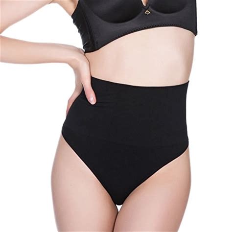 High Waist Womens Control Panties Tummy Slimming Waist Cincher Body Shaper Thong G String Butt