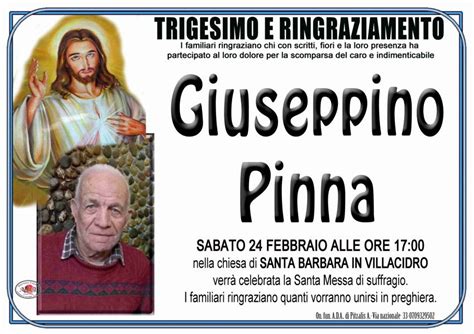 Funerali E Annunci Funebri A Villacidro Giuseppino Pinna Funer24