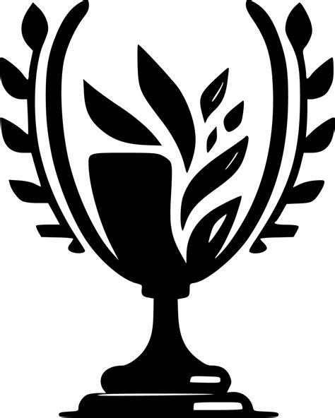 Trophy - Black and White Isolated Icon - Vector illustration 24142804 ...