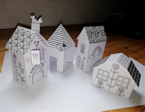 Paper Houses printable activity sheets instant download | Etsy