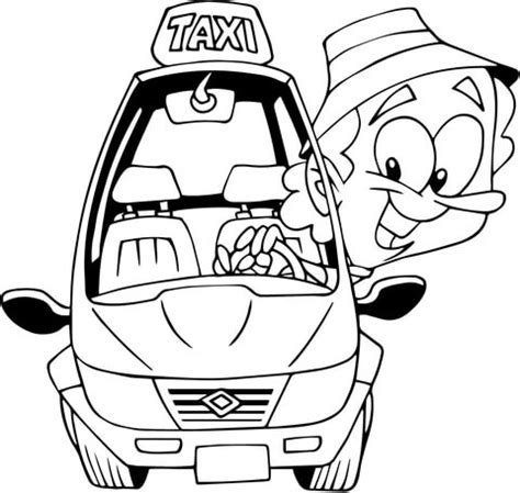 Coloriage Chauffeur de taxi Coloriages à imprimer gratuits