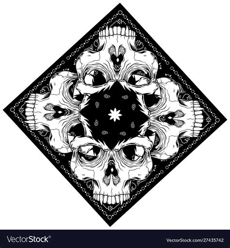 Skull Bandana Drawing