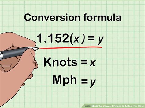 Knots To Miles Per Hour Conversion Chart