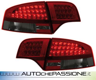 Fanali posteriori rossi fumé a led AUDI A4 8E B7 berlina 2004 2008