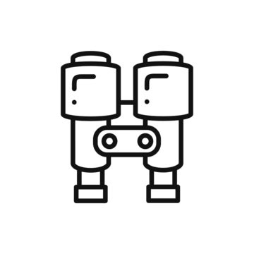 Doodled Binoculars Vector Vector Outline Sketch Drawing Binoculars