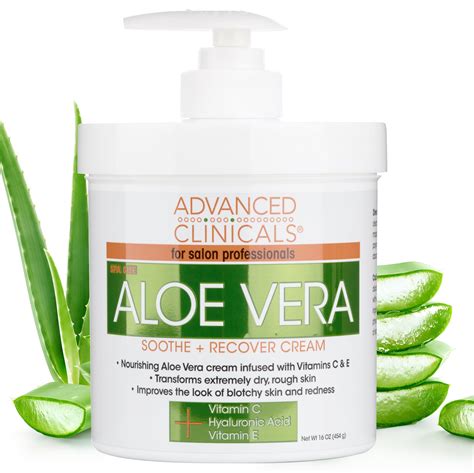 Advanced Clinicals Aloe Vera Cream With Vitamin C For Face Dry And Rough