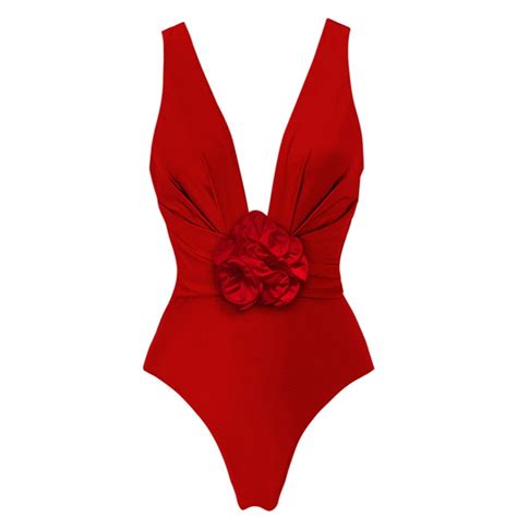 Sexy Flower One Piece Swimwear Trend Swimsuit 2024 Brazilian Biquini