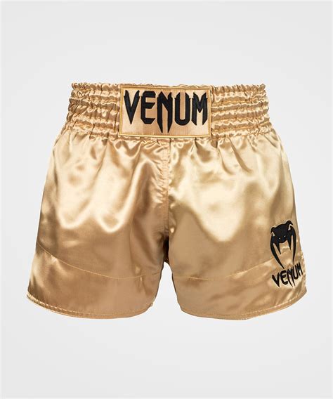 Venum Classic Muay Thai Shorts Gold Black Minotaur Fight Store