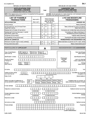 South African Driver S License Application Form Artofit