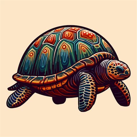 Premium Vector Cute Turtle Vector Cartoon Illustration