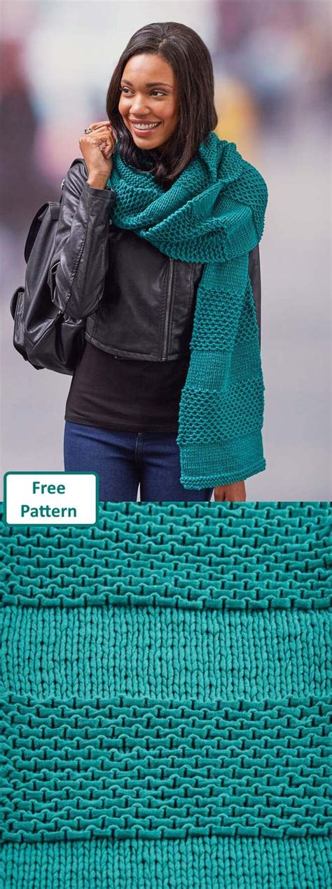 Free Scarf Knitting Patterns Pdf Textured Scarf Knitting Patterns