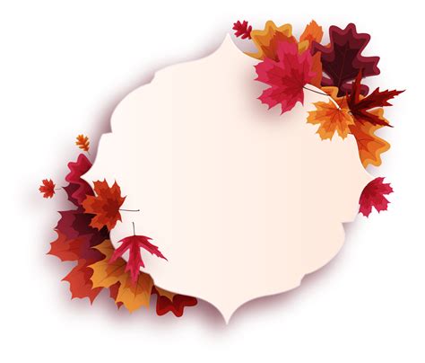 Autumn Frame with Falling Leaves 12173996 PNG