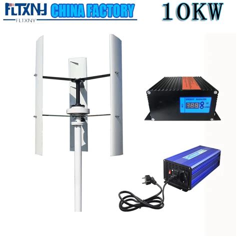 10KW Vertical Axis Maglev Coreless Wind Generator Kit 10000W 12V 24V