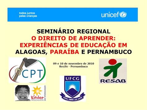 Semin Rio Regional O Direito De Aprender Experi Ncias De Educa O Em