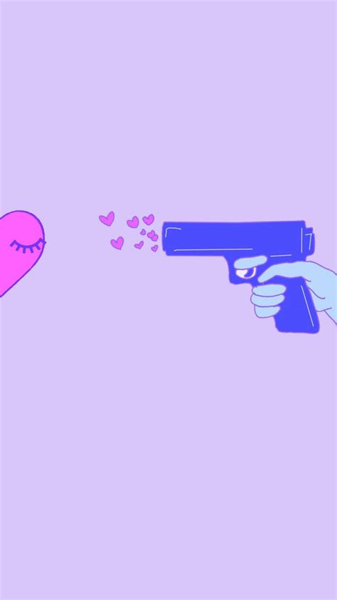 Download Cute Couple Matching Right Hand Gun Heart Wallpaper