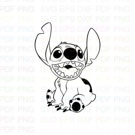 Lilo And Stitch Outline SVG