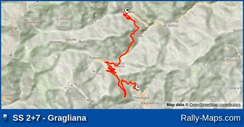 Ss Gragliana Stage Map Rally Il Ciocco E Valle Del Serchio