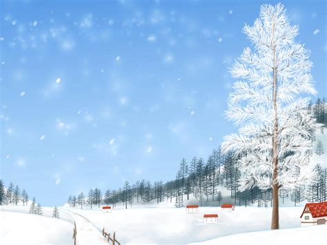 Snowy Village Wallpaper - WallpaperSafari