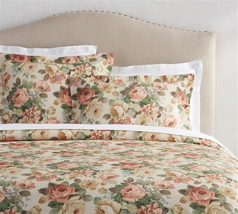 Rita Floral Cotton Patterned Duvet Cover And Sham Pottery Barn