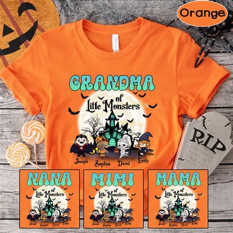 Personalized Grandma Halloween Shirt Custom Grandma Nana Mimi Etsy