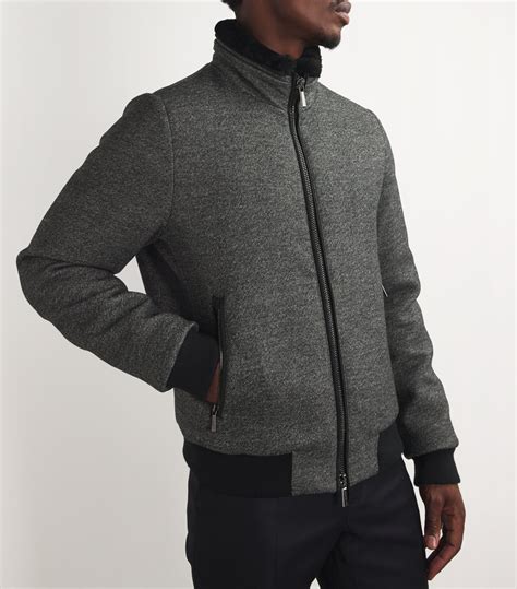 Mens Moorer Grey Wool Padded Jacket Harrods Uk