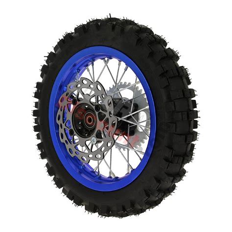 Roue Arrière Complète 12 Bleue pour Dirt Bike AGB29 Pièces Dirt Bike