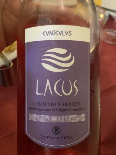 Cantina Del Fucino Lacus Cerasuolo D Abruzzo Vivino US