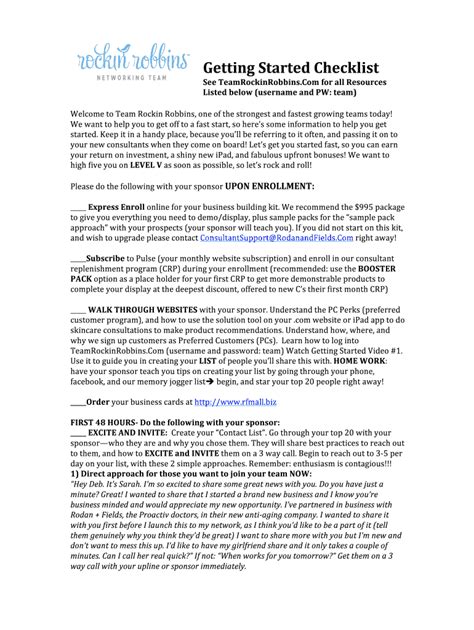 Fillable Online Getting Started Welcome Letter And Checklistdocx Fax