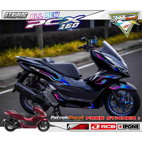 Jual Striping Variasi Honda All New Pcx Sticker List Motor Honda