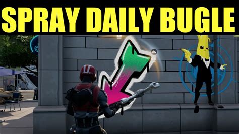 Use A Spray At The Daily Bugle Fortnite Youtube