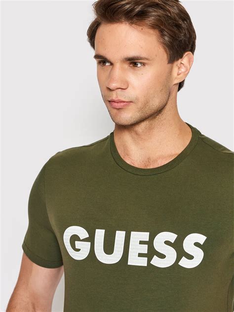 Guess T Shirt M Yi J Zielony Slim Fit Modivo Pl