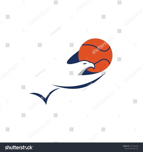 Eagle Basketball Logo Design Vector Illustration Stock Vector (Royalty ...