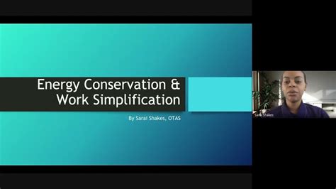 Energy Conservation And Work Simplification Youtube