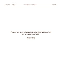 Carta De Los Derechos Fundamentales De La Uni N Europea Carta De Los