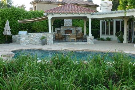 Outdoor pool and Fireplace Designs | ... backyard pool and outdoor ...