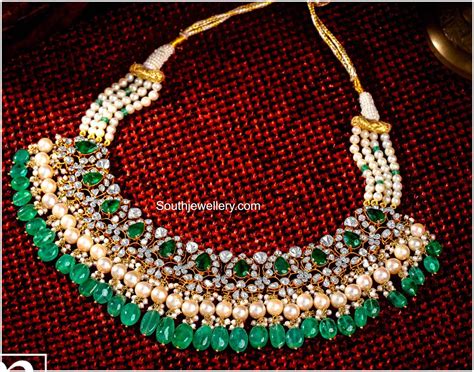 Polki Emerald Necklace Indian Jewellery Designs