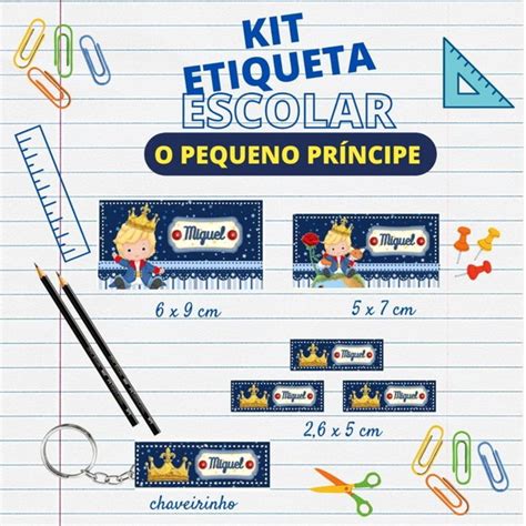 90 Etiquetas Escolares Personalizadas o Pequeno Príncipe Elo7