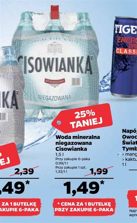 Promocja Woda Mineralna Niegazowana Cisowianka W Netto