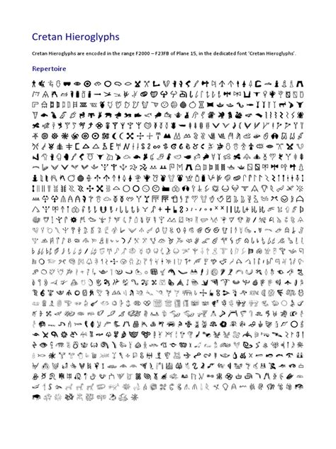 Cretan Hieroglyphs | PDF | Graphic Design | Encodings