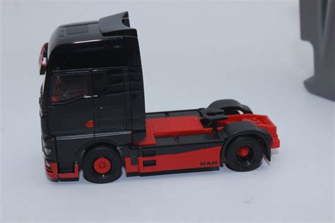 Herpa Man Etgx Zugmaschine Schwarz Rot Neu In Ovp Ebay