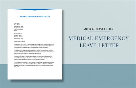 Medical Emergency Leave Letter Sample Templates Sample Templates