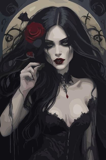 Sexy Vampire Woman Premium Ai Generated Vector