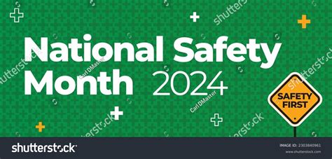 National Safety Month 2024 Awareness Creation Stock Vector Royalty